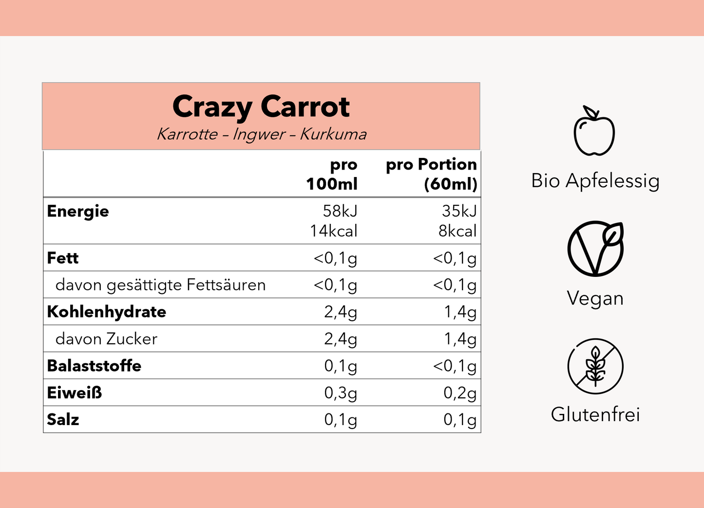Aivee Apfelessig Shots: Crazy Carrot für die Apfelessig Kur!