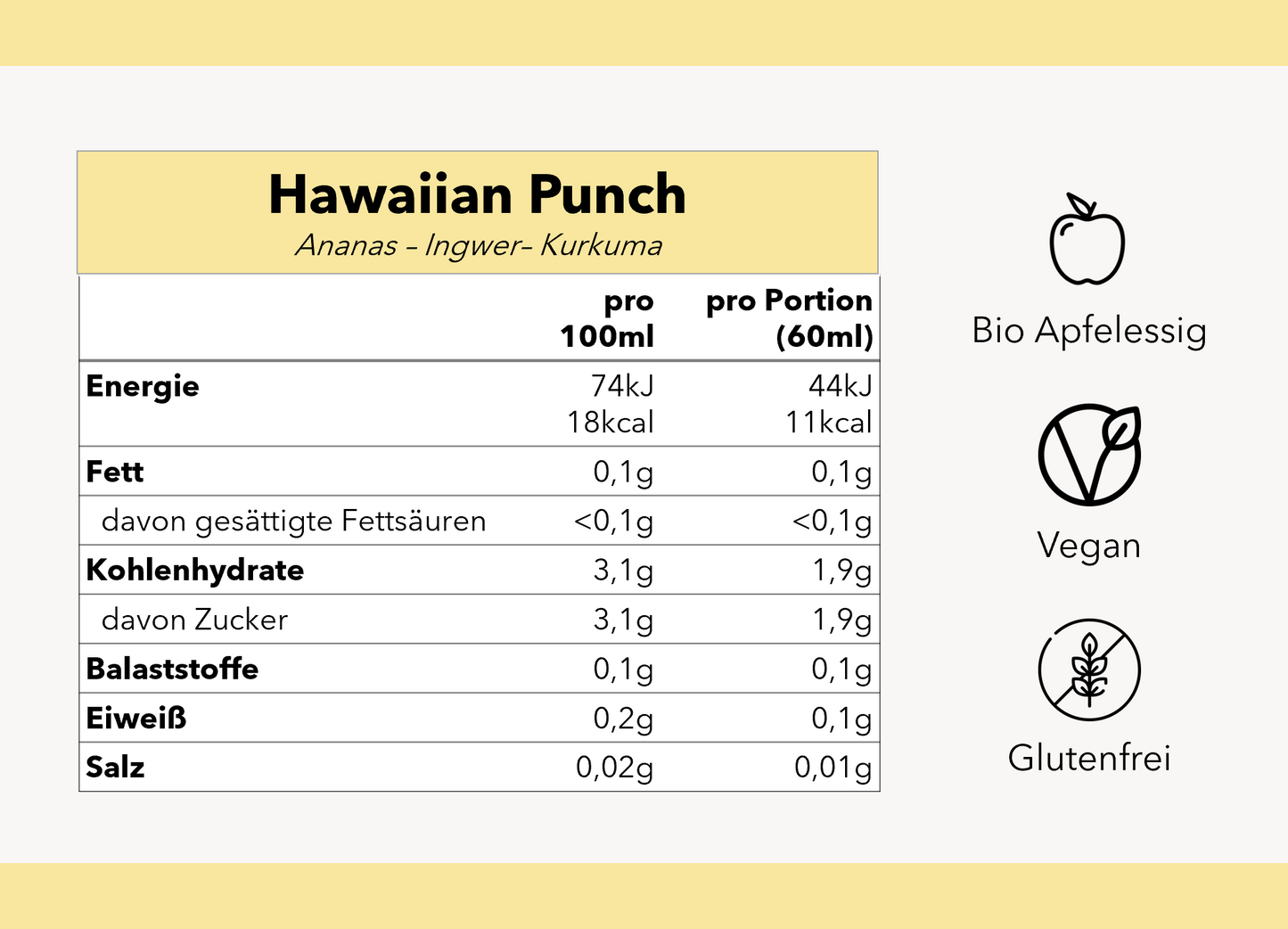 Aivee Apfelessig Shots: Hawaiian Punch für die Apfelessig Kur!