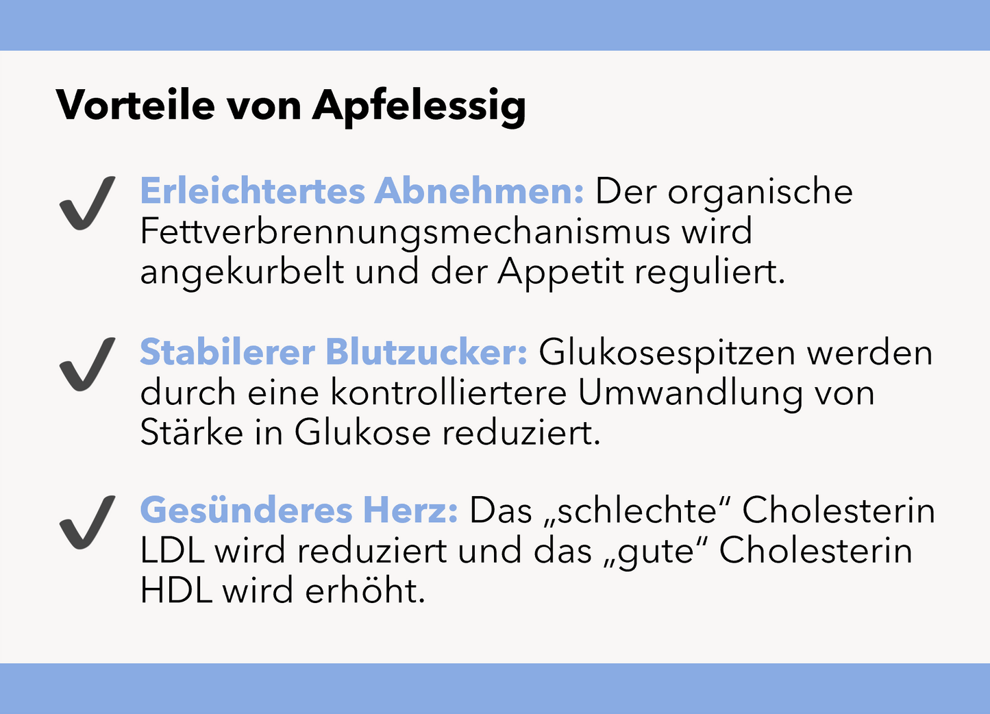 Vorteile von Apfelessig auf einen Blick.